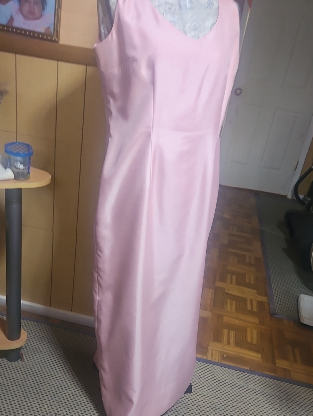 Positive Attitude Blush Pink V-Neck Satin Maxi Dress